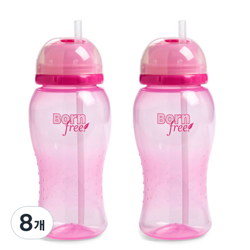 본프리 트위스트엔팝 스트로우컵 410ml, 핑크, 8개