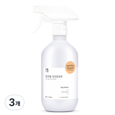 살림백서 딥퍼퓸 섬유탈취제 본품, 500ml, 3개, 스파클링만다린