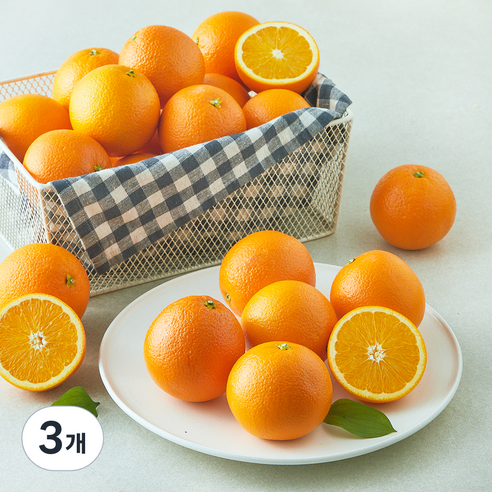 퓨어스펙 고당도 오렌지 소과, 4kg, 3개