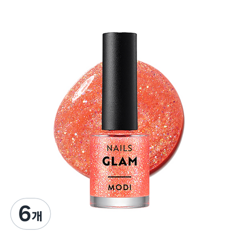 에뛰드 모디 글램 네일즈 9ml, 112호 코랄프리즘, 6개