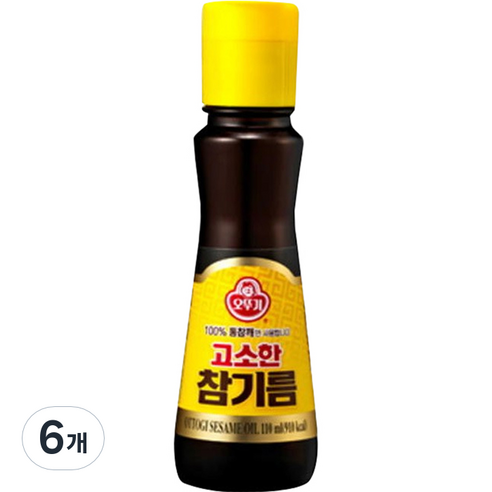 오뚜기 고소한 참기름 병, 80ml, 6개