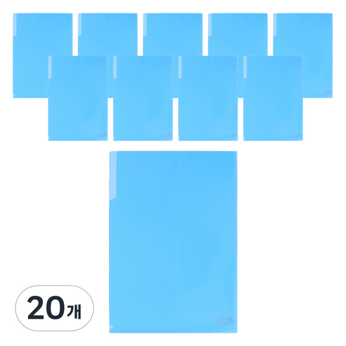 모닝글로리 A4 PP 라이트홀더, 블루, 20개