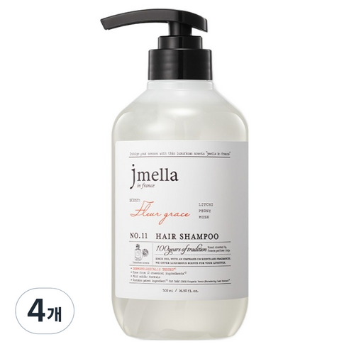 제이멜라 인 프랑스 플뢰르 그레이스 헤어 샴푸, 500ml, 4개