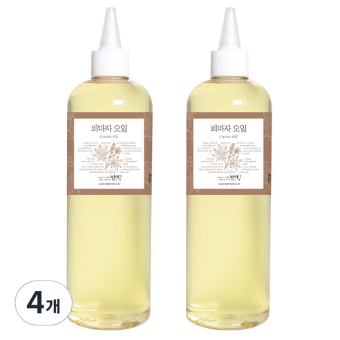 피마자 바디오일, 500ml, 4개