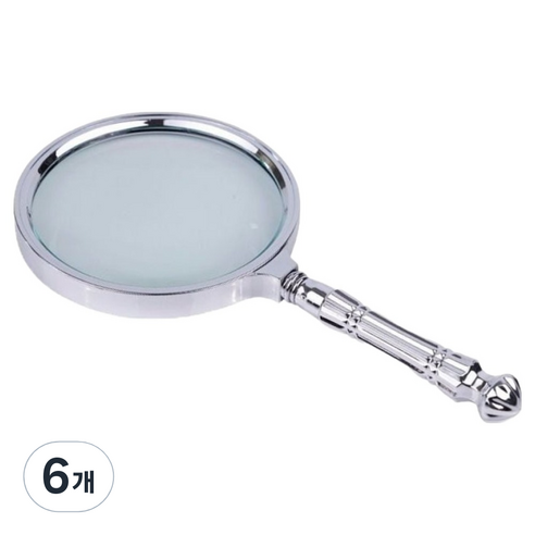 누비엘라 손잡이형 돋보기 실버 대형 70mm, 6개