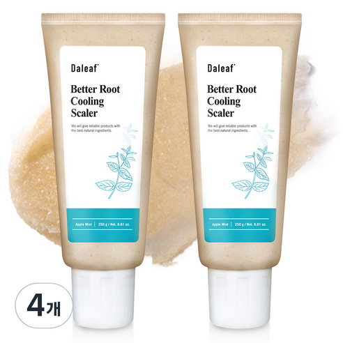 달리프 애플 민트 베러루트 쿨링 두피 스케일링 스크럽, 250g, 4개