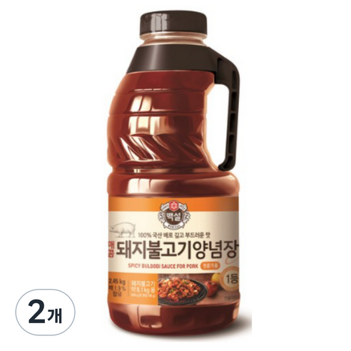 백설매콤한 돼지 불고기 양념, 2.45kg, 2개