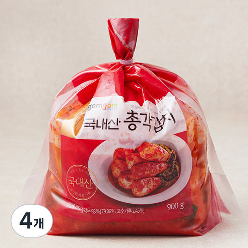 곰곰 국내산 총각김치, 900g, 4개