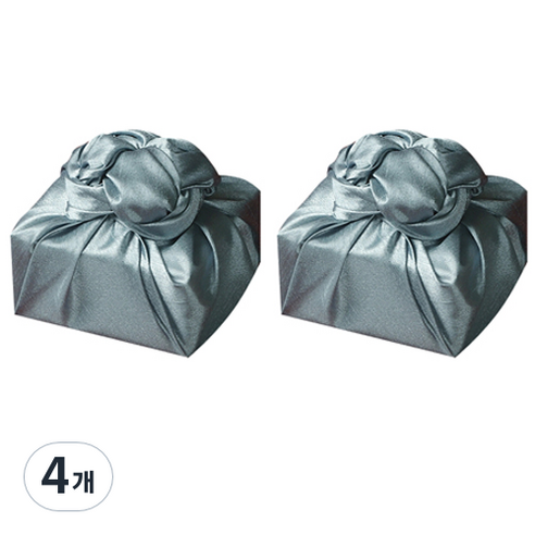 통샵 실크 홑 포장 보자기 130 x 130 cm, 블루그레이(644), 4개
