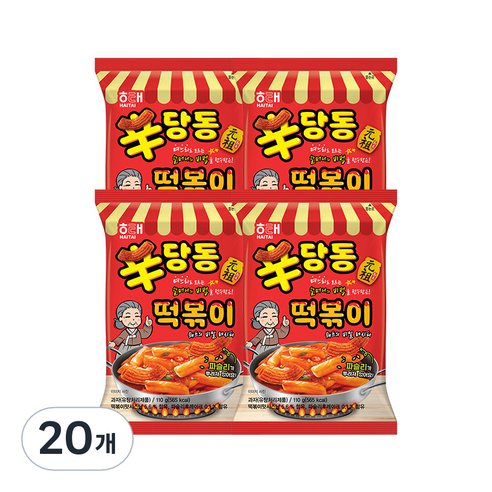 해태제과 신당동 떡볶이 과자, 110g, 20개