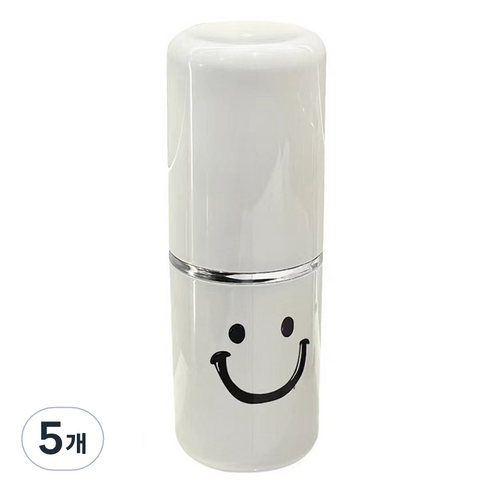 더자카 스마일 휴대용 칫솔 케이스, 화이트, 5개