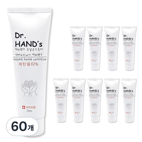 닥터핸즈 손소독제, 70ml, 60개