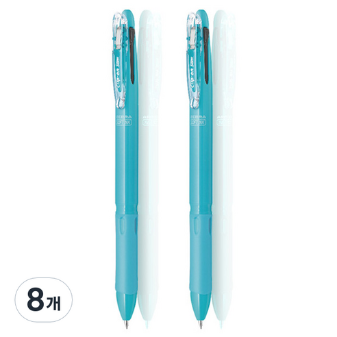 제브라 클립온 슬림 소프트 3C 3색펜 0.7mm, 라이트블루, 8개