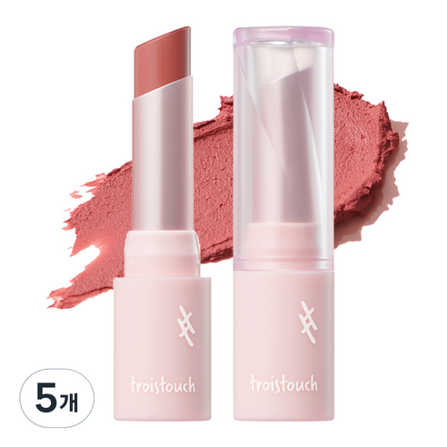 트와터치 메이크 무드 벨벳 립스틱 5g, 02 시니컬 로즈, 5개