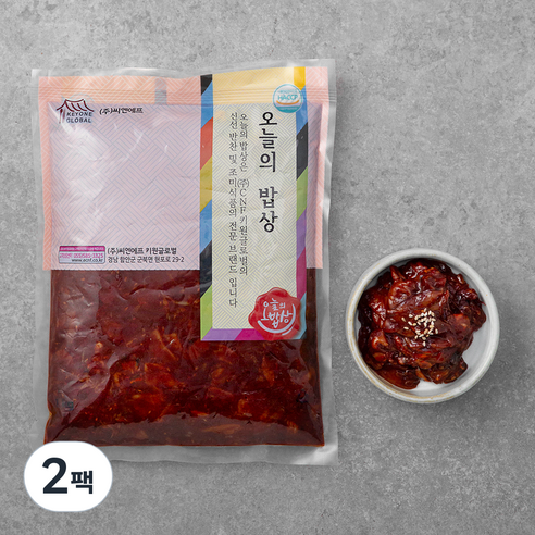 오늘의 밥상 꼴뚜기젓갈, 1kg, 2팩