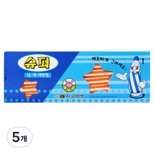 지구화학 슈퍼 색연필 낱색 주황 12p, 1색, 5개