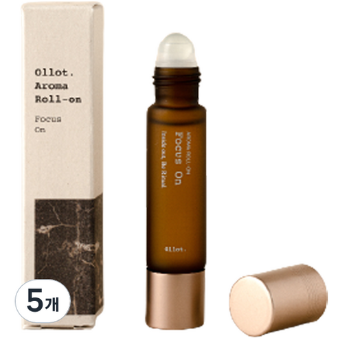올롯 아로마 오일 롤온 포커스 온, 10ml, 5개