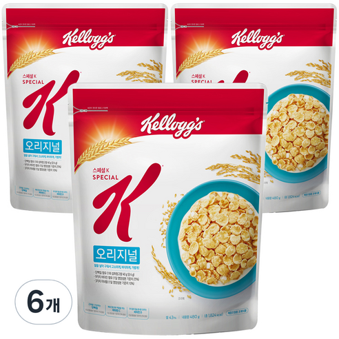 켈로그 스페셜K 오리지널 시리얼, 480g, 6개