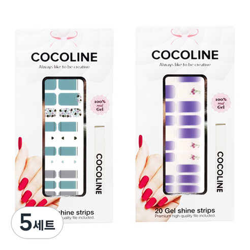 코코라인 붙이는 젤네일 스트립, COCO No 123, COCO No 133, 5세트