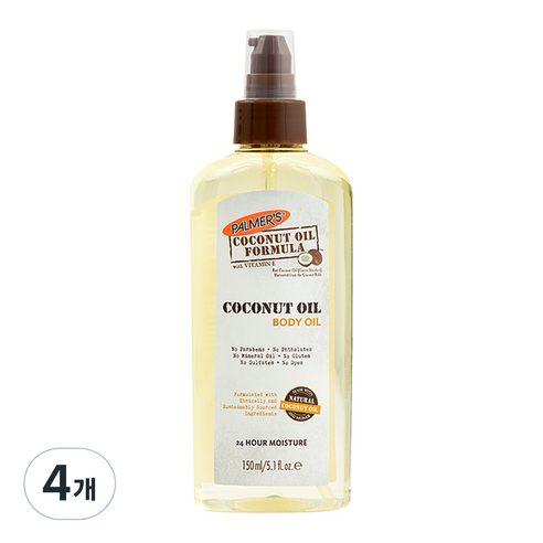 파머스 코코넛 바디오일 과일향, 150ml, 4개