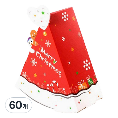 마켓감성 크리스마스 캐릭터 선물 상자, 모자, 60개