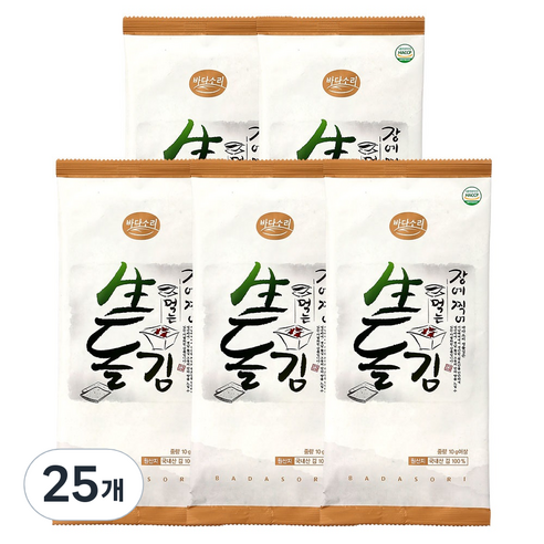 바다소리 장에 찍어먹는 생돌김 반절 8p, 9g, 25개
