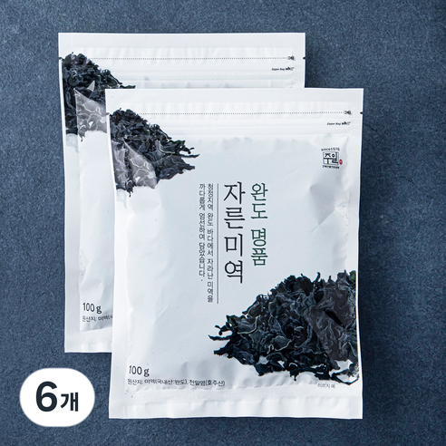 완도 명품 자른미역, 6개, 100g