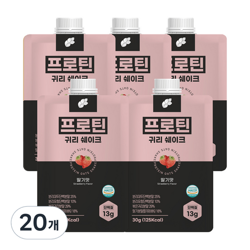 논앤밭위드 프로틴 귀리쉐이크 딸기맛, 30g, 20개