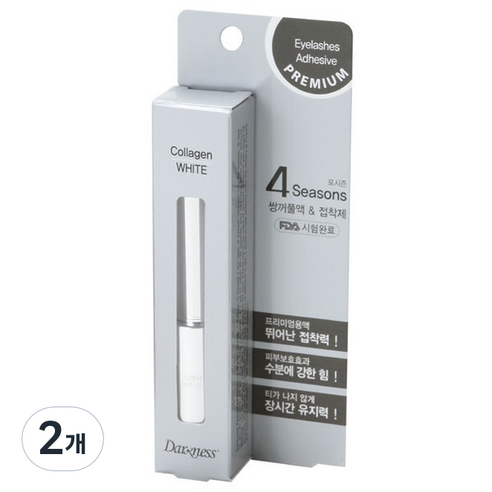 프리미엄 쌍꺼풀액 앤 접착제 7ml, Clear, 2개