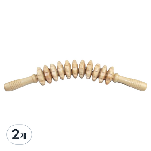루미에도르 곡선 나무 롤러 마사지기 M, 2개, 우드
