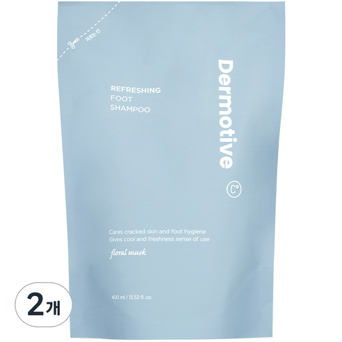 더모티브 리프레싱 풋샴푸 리필 400ml, 1개입, 2개