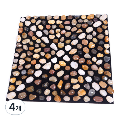 보니토리 발지압 매트 40 x 40 cm, 화이트사선, 4개