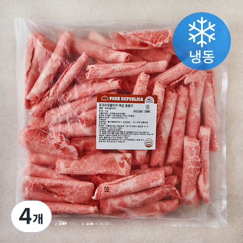 포크리퍼블리카 목살 돌돌이 (냉동), 1kg, 4개