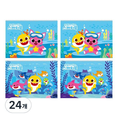 몽땅 핑크퐁 스케치북, 345 x 248 mm, 26매, 24개