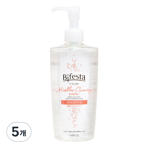비페스타 미셀라 클렌징 워터 센시티브, 5개, 400ml