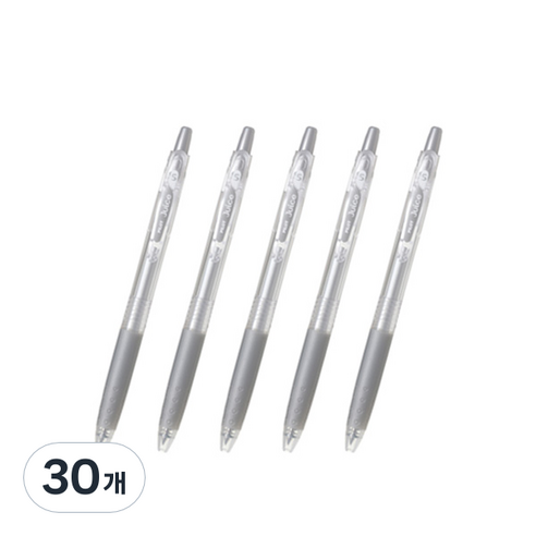 파이롯트 주스 젤잉크펜 0.5mm LJU-10EF, 메탈릭실버, 30개