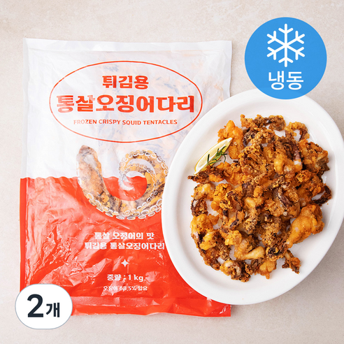 가라아게 통살 오징어다리 튀김용 (냉동), 1kg, 2개
