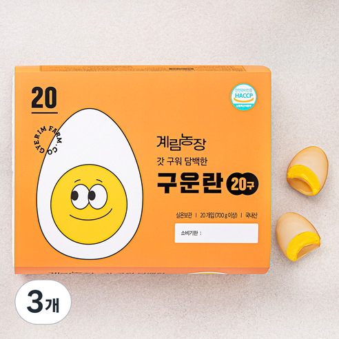 계림농장 갓 구워 담백한 구운란 20구, 3개