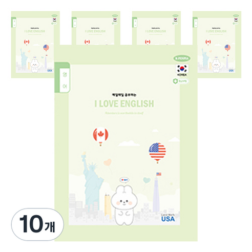 펜피아 1000 초등 1 6영어 제본노트, B옐로우그린(토끼), 10개