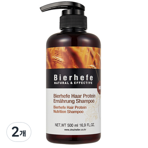 비어헤페 헤어단백질 영양 샴푸, 500ml, 2개