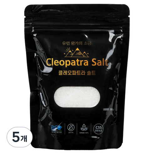 클레오파트라솔트 굵은소금, 5개, 350g