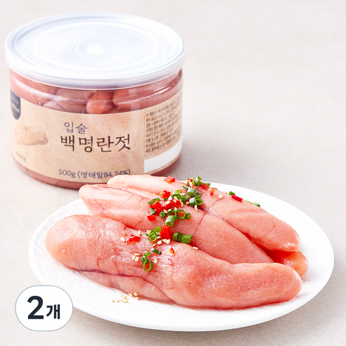 입술 백명란젓갈, 500g, 2개