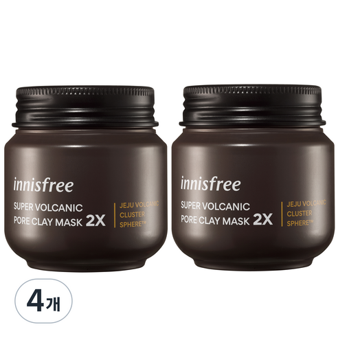 이니스프리 수퍼 화산송이 모공 마스크 100ml, 1개입, 4개
