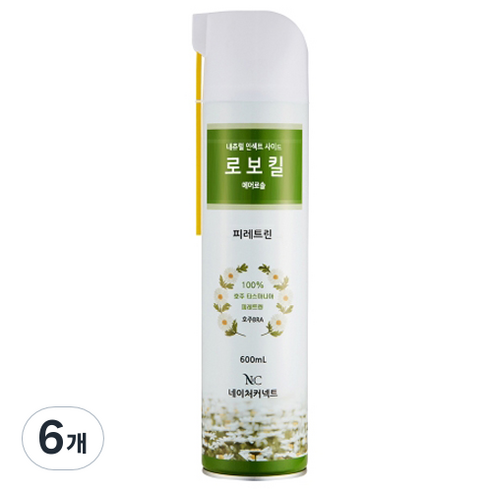 네이처커넥트 로보킬 대롱형 살충제, 6개, 600ml, 1개