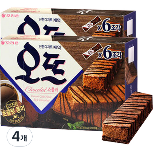 오리온 오뜨 쇼콜라 6p, 150g, 4개