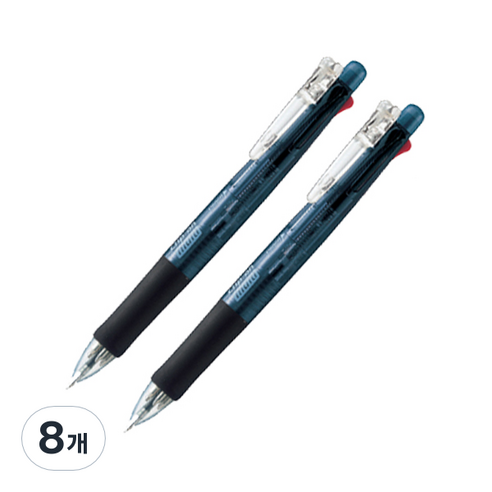 제브라 클립온 볼펜 0.7mm + 샤프 0.5mm 멀티펜 B4SA1, 혼합색상, 8개