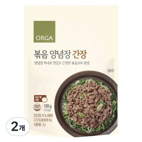 올가홀푸드 볶음양념장 간장, 2개, 120g