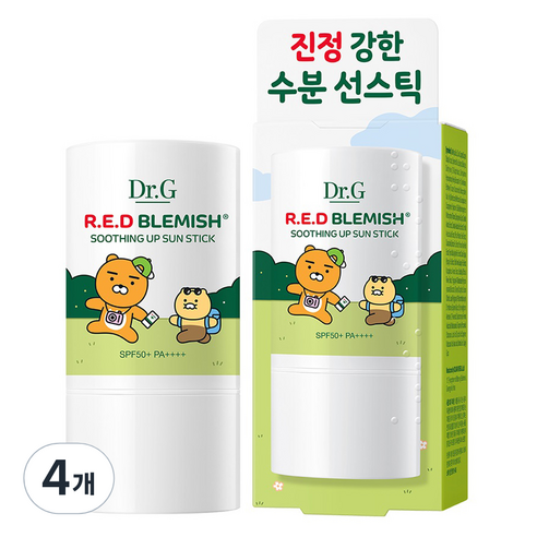 닥터지 레드 블레미쉬 수딩 업 선 스틱 SPF50+ PA++++, 21g, 4개