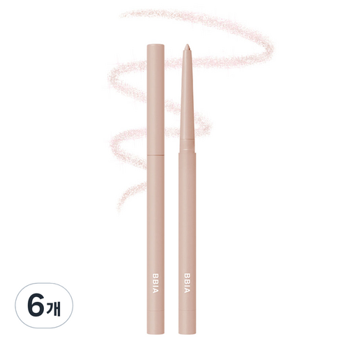 삐아 라스트 오토 젤 아이라이너 0.3g, 18 문 샤워, 6개