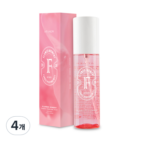 에티에르 섬유탈취제 플라워모먼트향 본품, 100ml, 4개